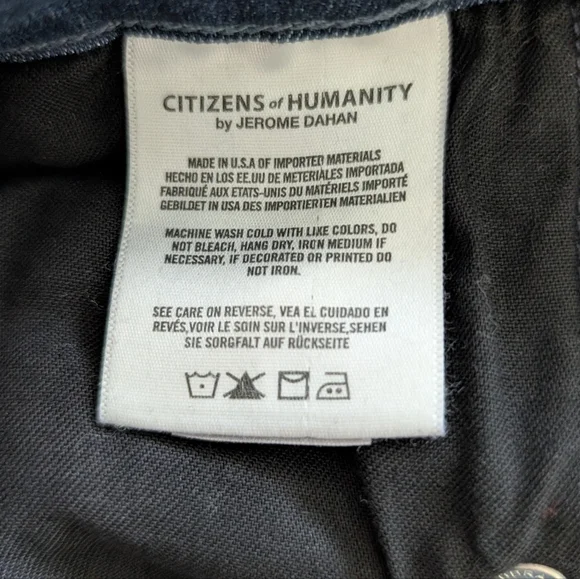 Citizens of Humanity Fleetwood High Rise Flare Jeans Size 27 Dark Wash Denim - Picture 9 of 12